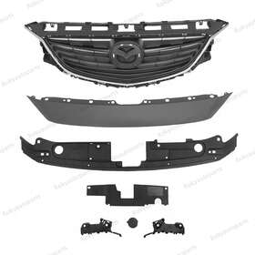 Eb1zwfate147pc Roky 7pc For Mazda6 2014-2017 Chrome Grille Radiator Support Cover Bumper Brackets