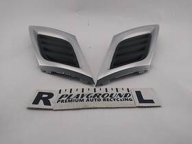 104-50622br Saab 9-3 Pair Of Left And Right Upper Front Side End Grille Black Chrome 04-11