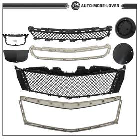 Al1849545lv Silscvtt For Cadillac Xts 2013-17 Front Bumper Upper Grille Lower Grill With Outer Frame