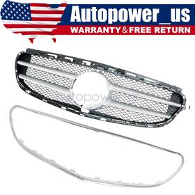 2128801022 Soillar Front Grille Black Chrome Edge For Mercedes W212 E350 E550 2014-16