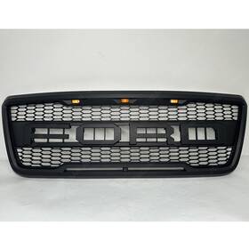 Sufd-01-011 Sportupgrade Matt Black Mesh Upper For 2004-2008 F-150 F150 Front Grill New Raptor Style Look