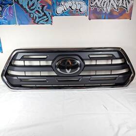 849786 Toyota Damaged 2016-2020 Tacoma Front Upper Grille Chrome Surround Matte Black