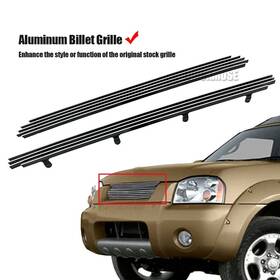 22015419an Truckmuse Billet Grill Fits 2001-2004 Nissan Frontier Front Main Upper Polished Grille