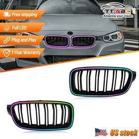 51130054493 Tt-abc Used Front Grille Grill Rgb Led Lights For 2013-2018 Bmw F30 F31 3-series Drl