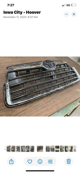 586gao Vactory Grill For 2014 2015 2016 Toyota Highlander Gloss Black Front Bumper Upper Grille