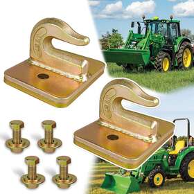 Vg003 Viagl 2 Pack 3/8 Inch Tractor Bucket Grab Hook Grade 70 Forged Steel Gold Color