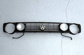 155853653b Volkswagen 1988-1993 Vw Mk1 Rabbit Golf Cabriolet Hella 4-light Grill