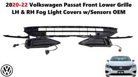 561853677j Volkswagen 2020-22 Passat Front Lower Grille Lh And Rh Fog Light Covers With Sensors