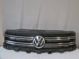 5n0853653e Volkswagen 12 13 14-17 Tiguan Front Upper Bumper Grille Grill Mesh Panel Black Chrome Oem