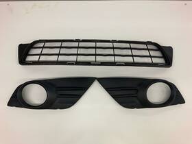 31214849 Volvo 11-13 C70 Front Bumper Lower Grills 3pc Set