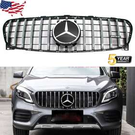 X156 Wpkmotors 749874622146 Gtr Style Grille With Mirror Emblem For Mercedes Benz 2018-2020 Gla200/250/180