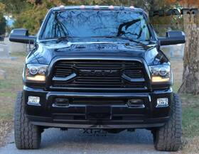 Ex60015ramchr Xtreme Trux Matte Black Replacement Grille Letters For 10-18 Dodge Ram 1500 2500 3500
