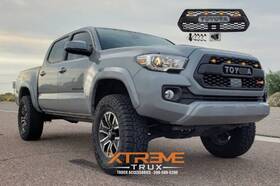 Exttmb0511 Xtreme Trux Trd Pro Style Black Mesh Grille Fits 16-23 Toyota Tacoma Models Magnetic Gray Lt