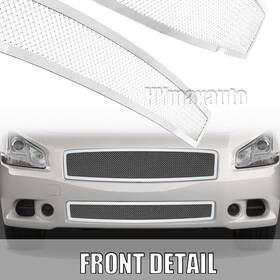 19027774tm Yh-max Front Chrome Grille Fits 2009-2014 Nissan Maxima Main Upper Lower Grill Combo