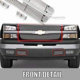 21017675a Yh-max Billet Grill Fits 2003-2005 Chevy Silverado 1500hd/2003-2004 2500/2500hd Grille