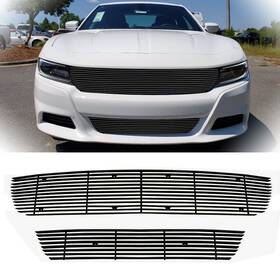 20011349hw Yhimport Fits 2015-2018 Dodge Charger/19-22 Sxt Black Upper Bumper Billet Grille Grill