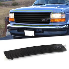 20015007h Yhimport Fits 92 93 94 95 96 Ford Bronco/ F-150/ F-250/ F-350 Black Billet Grille Grill
