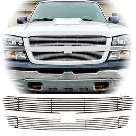 20015717aw Yhimport Grill Fits 2003-2005 Chevy Silverado 1500/2003-2004 2500 Billet Grille Upper