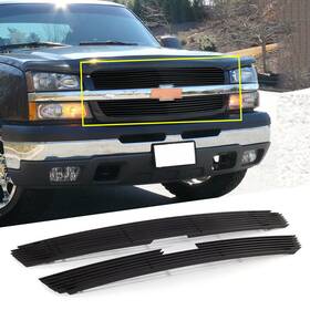 21015717hw Yhimport Black Grille Fits 2003-05 Silverado 1500/03-04 2500/03-06 Avalanche Upper Grill
