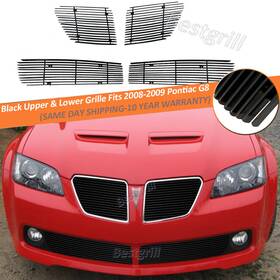 22011093hy Yhimport Black Grille Fit 2008 2009 Pontiac G8 Front Main Upper Lower Bumper Billet Grill