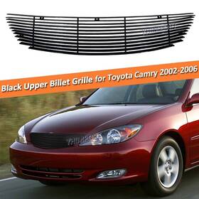 22015380hy Yhimport Fits 2002-2006 Toyota Camry Main Upper Aluminum Black Billet Grille Grill Insert