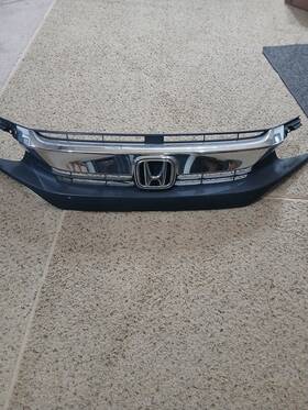 Ylt Auto 782942423726 Front Bumper Upper Chrome Grill Grille Fit 2016 2017 2018 Honda Civic 10th Gen