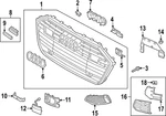 Genuine Audi 2019-2023 A6 Quattro Center Grille 4K0-853-651-B-RU6. Fixed Price $1474.99.