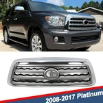 New Grille For 2008-2017 Toyota Sequoia Chrome Shell W/ Gray Insert TO1200331. Fixed Price $131.99.