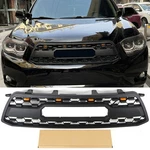 Black Front Grille Fits For Toyota Highlander 2008-2010 Upper W/amber Led. Fixed Price $189.00.