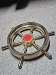 1957 Packard Clipper Original Gold Front Grill Ships Wheel & Red Hex Emblem. Fixed Price $200.00.