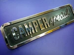 1967 - 1969 Dodge Pickup Truck Camper Special Badge Emblem Nameplate Plaque Logo. Fixed Price $69.99.