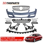 Front Bumper Cover Grille Kit W/drl For Mercedes-benz C250 C300 C350 2012-2015. Fixed Price $484.98.