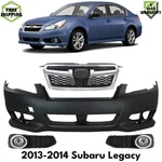 Front Bumper Cover Primed Plastic & Grille Assembly For 2013-2014 Subaru Legacy. Fixed Price $405.00.