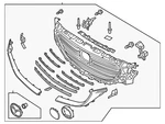 Genuine Mazda Grille Assembly TN39-50-710C. Fixed Price $961.34.