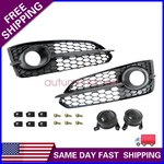 2X Black Front Driver+passenger Fog Light Cover Trim Fit 2015 2016 2017 Audi S8. Fixed Price $139.99.