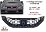 Front Bumper Upper Grille Base Honda Civic 2013-2015 71121-TR3-A1 Genuine. Fixed Price $57.00.