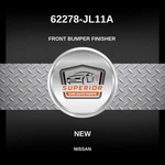 Genuine 2008-2013 Infiniti G37 Front Bumper Finisher 62278-JL11A. Fixed Price $92.67.