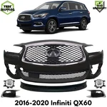 Front Bumper Cover Primed Plastic & Grille Assembly For 2016-2020 Infiniti QX60. Fixed Price $990.00.