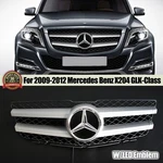 Chrome Front Grill W/led Emblem For 2009-2012 Mercedes X204 GLK350 GLK300 GLK280. Fixed Price $85.71.