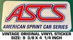 American Sprint Car Series - Vintage Original Vinyl Decal Sticker. Fixed Price $10.11.