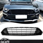 Front Bumper Upper Hood Fits 18-23 Ford Mustang Abs Gloss Black Grille. Fixed Price $109.99.
