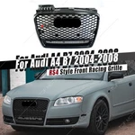 Black RS4 Style Honeycomb Front Mesh Hex Grille For Audi A4 B7 2004-2008. Fixed Price $179.00.