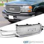 Fits 1999-2002 Gmc Sierra 2000-2006 Yukon Front Upper Chrome Mesh Grille. Fixed Price $258.95.
