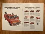 CHEV67 Vintage Original 1967 Chevrolet Half Ton Custom Sport Truckadvertisement. Fixed Price $19.99.