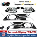 Clear Lens Fog Light Bumper Lamps W/switch+harness+bezel For 14-17 Honda Odyssey. Fixed Price $42.89.
