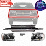 For 2002-09 Chevrolet Trailblazer Grille & Headlights Left Right Side Set 3PC. Fixed Price $252.75.