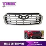 Fits 2017-2019 Hyundai Santa Fe 86350B8BB0 Front Upper Grille Pearl Nickel. Fixed Price $320.00.