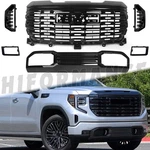 For Gmc Sierra 1500 2022-2025 Front Bumper Grille+lower Black W/air Duct. Fixed Price $268.00.