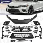 Fits 2022-2024 Honda Civic Front Upper & Lower Grille Kit W/ Fog Light Bracket. Fixed Price $169.95.