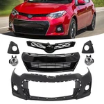 For 2014-2016 Toyota Corolla S Upper Grille Lower Bumper + Fog Light Lamp. Fixed Price $174.89.
